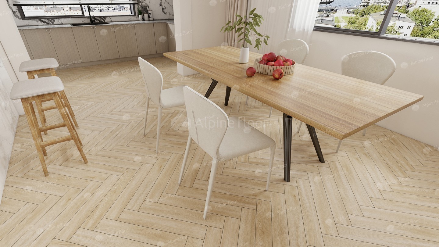 Ламинат ALPINE FLOOR Herringbone 12 4V 34кл Дуб Эльба LF105-04