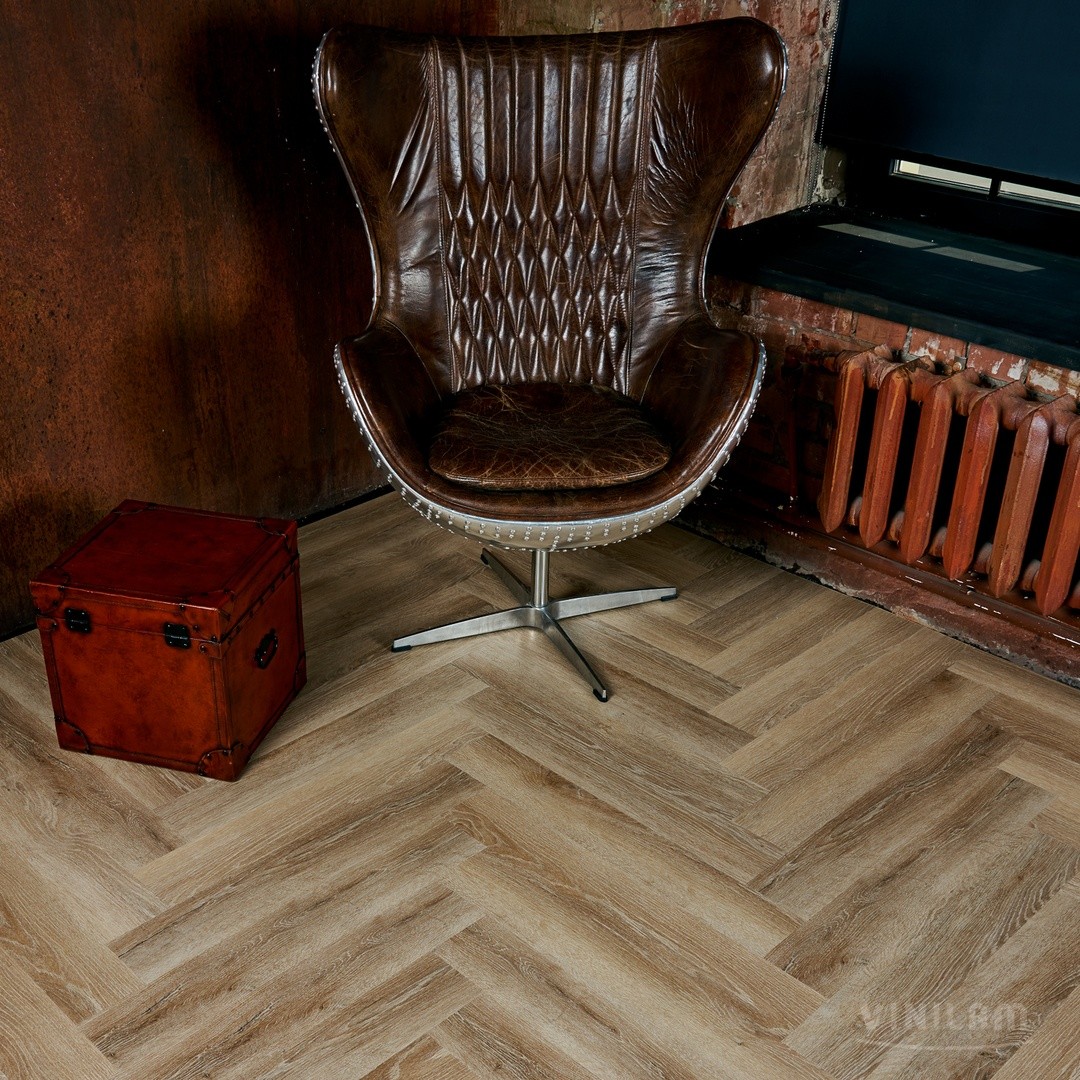 SPC ламинат VINILAM PARQUET HERRINGBONE 4V 43кл Паркет Классический IS11166