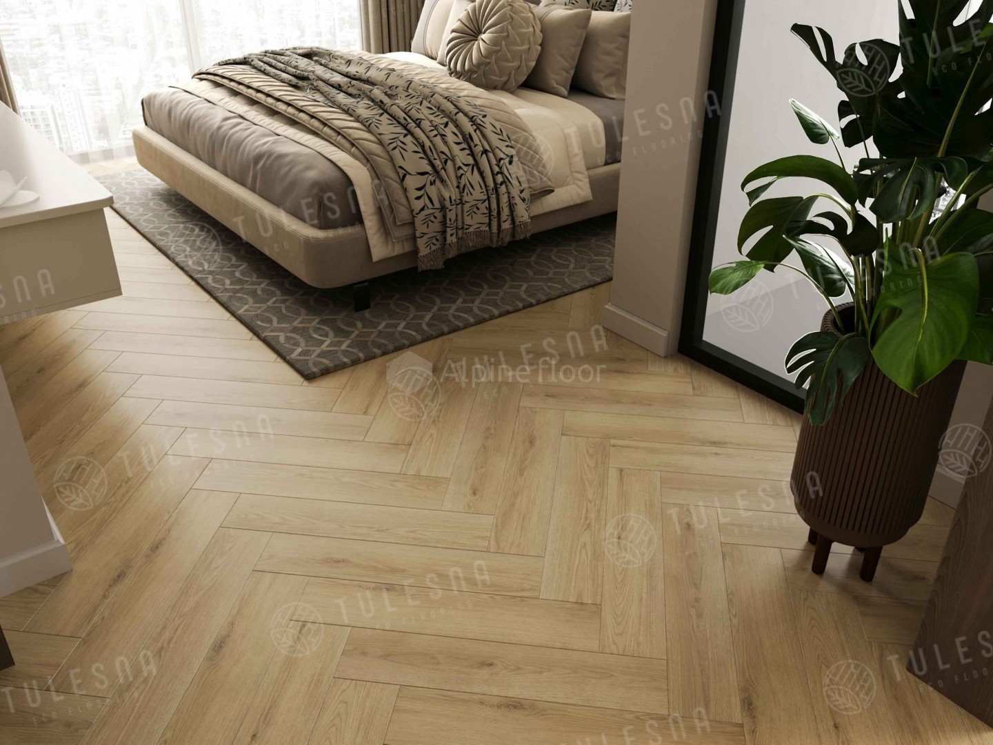 LVT плитка Tulesna Art Parquet 4V 43кл Famoso 1005-301