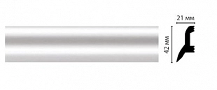 Плинтус напольный DECOMASTER Дюропрофиль - белый (под покраску) D230/48 2000*42*21мм