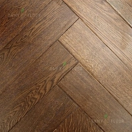 Инженерный паркет Damy Floor Luxury Англ.елочка 600*120*15мм Дуб Евростандарт Ореховый/левая